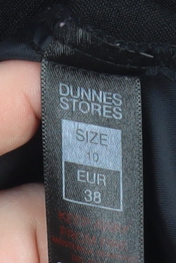 Dunnes Stores Womens Black Size 10 Straight Leg Trousers
