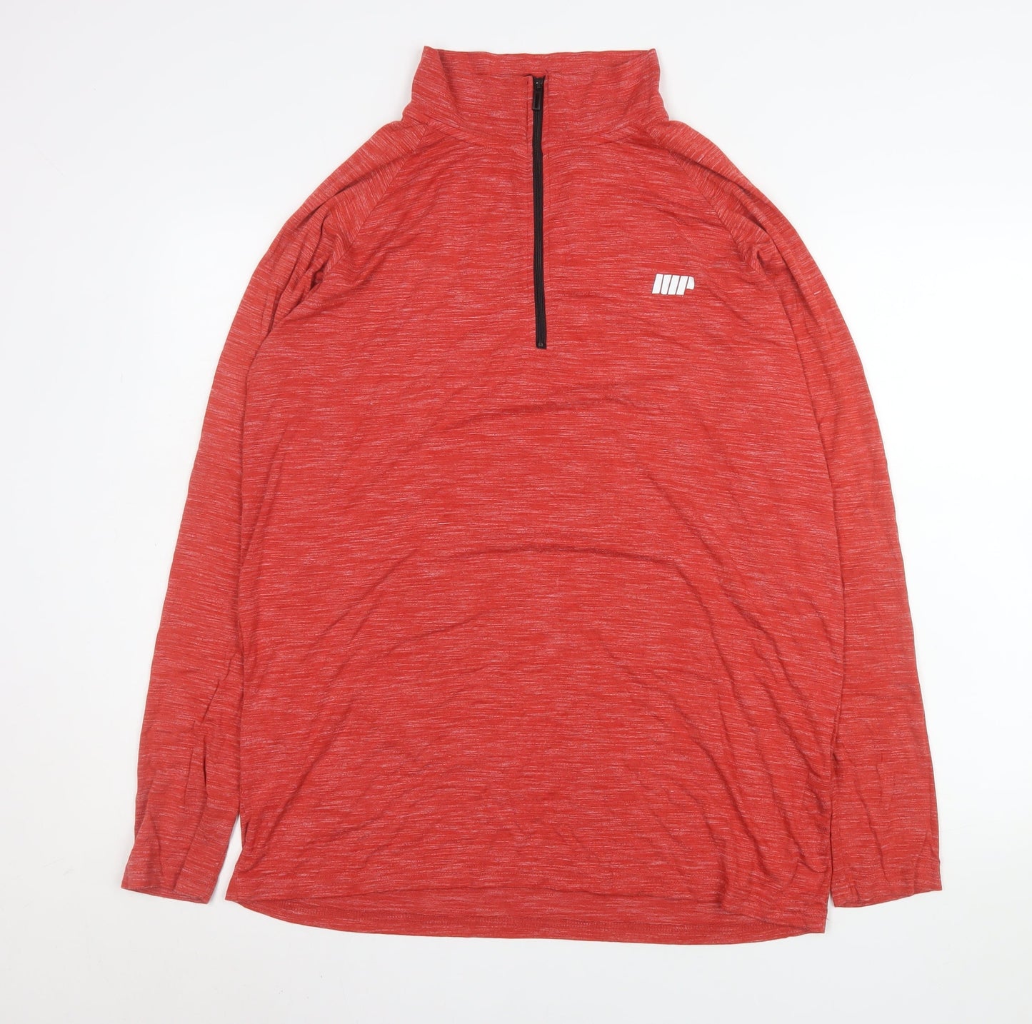 MyProtein Men's Red XL 1/4 Zip Lightweight Athletic Pullover Sweatshirt