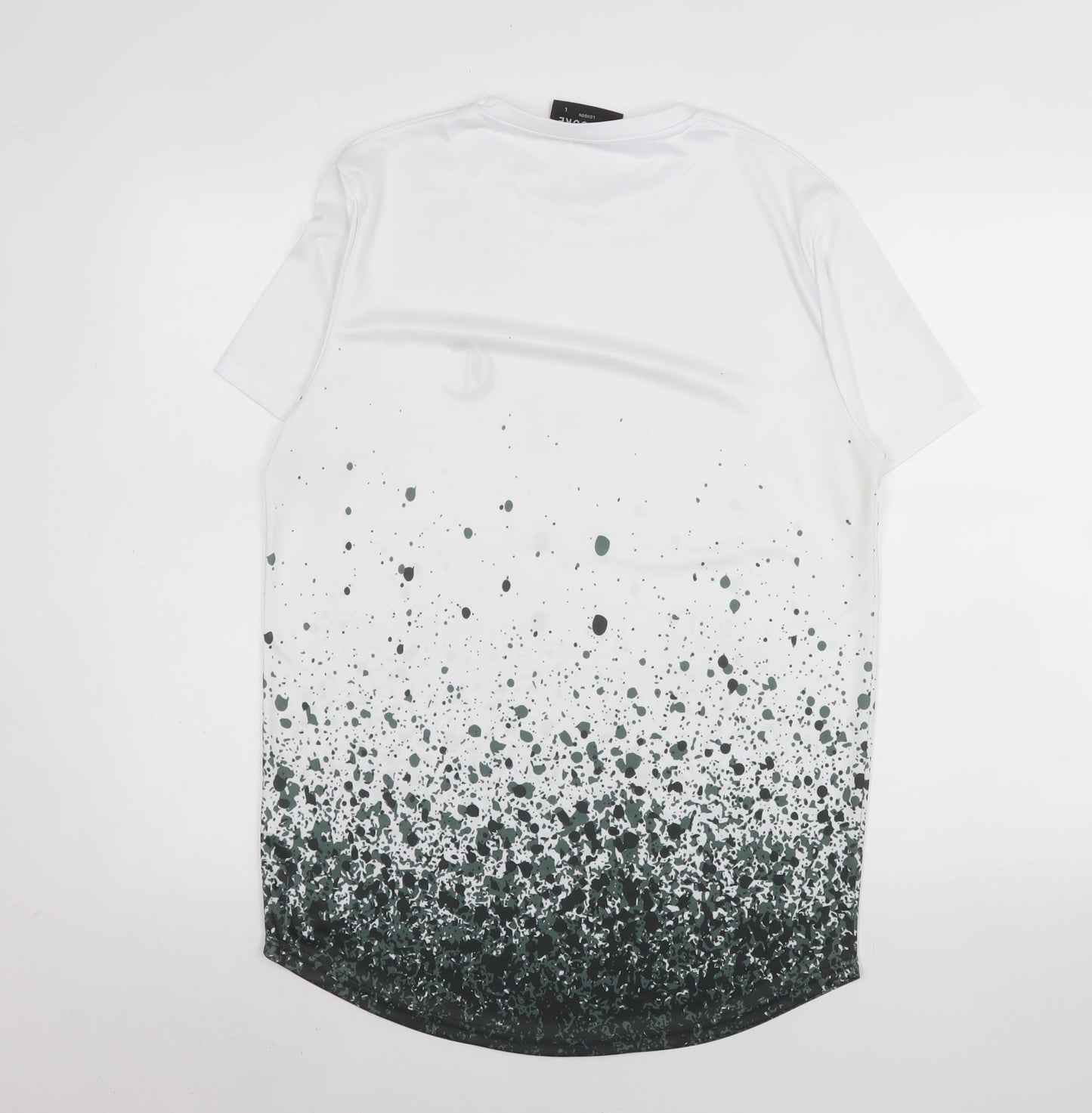 Closure London Men's White Graphic Print Crew Neck T-Shirt L