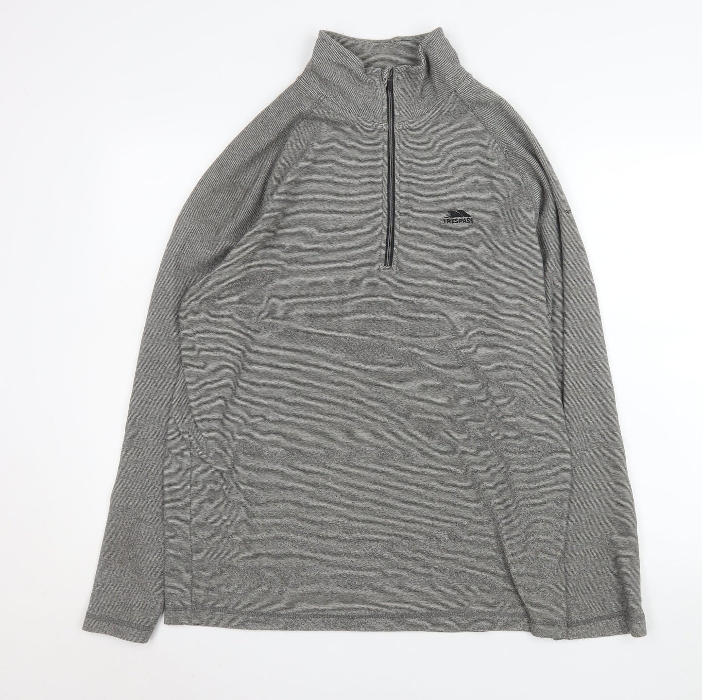 Trespass Men's Grey 1/2 Zip Pullover Sweatshirt L Outdoor Hiking Top