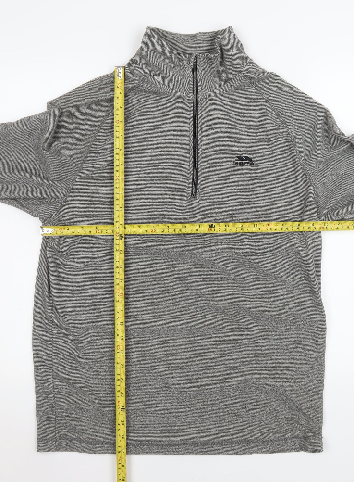 Trespass Men's Grey 1/2 Zip Pullover Sweatshirt L Outdoor Hiking Top
