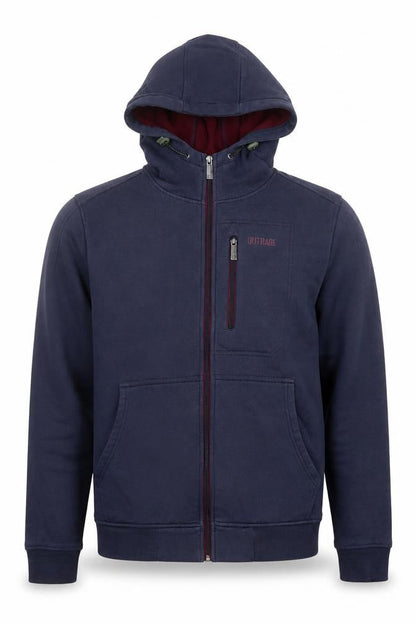 Outrage Men's Blue Medium Hooded Full Zip Cotton Blend Jacket