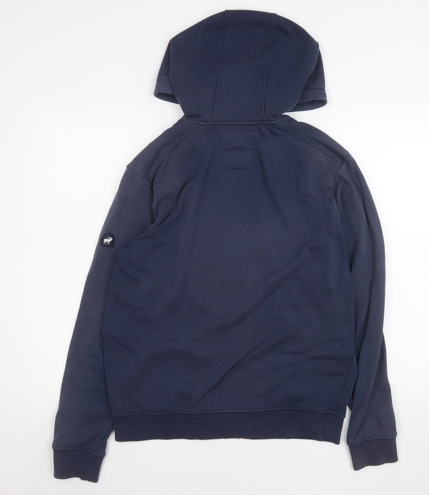 Outrage Men's Blue Medium Hooded Full Zip Cotton Blend Jacket