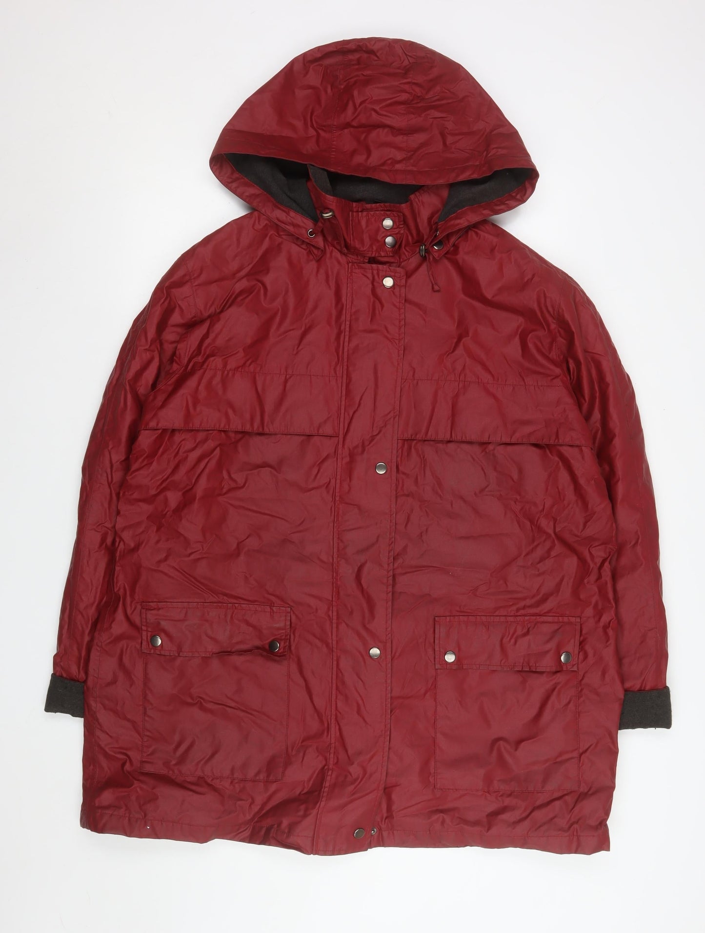 Four Seasons Women's Red Waterproof Hooded Rain Coat XL