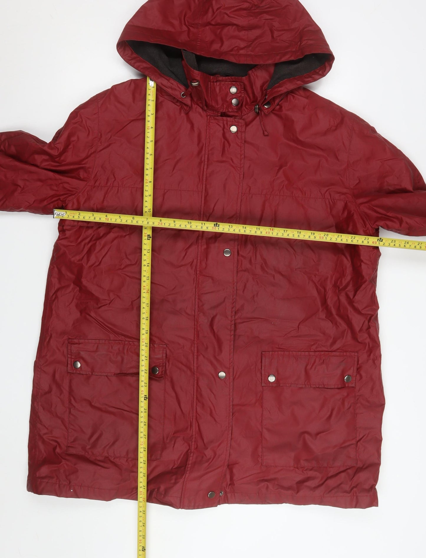 Four Seasons Women's Red Waterproof Hooded Rain Coat XL