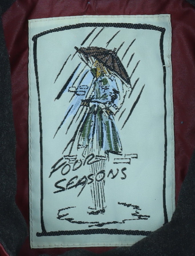 Four Seasons Women's Red Waterproof Hooded Rain Coat XL
