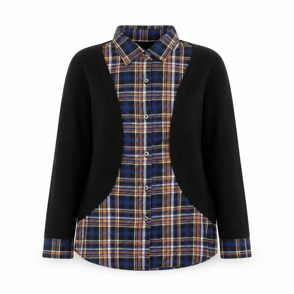 Lee Cooper Womens Blue Check Button-Up Shirt Size 8 Classic Fit