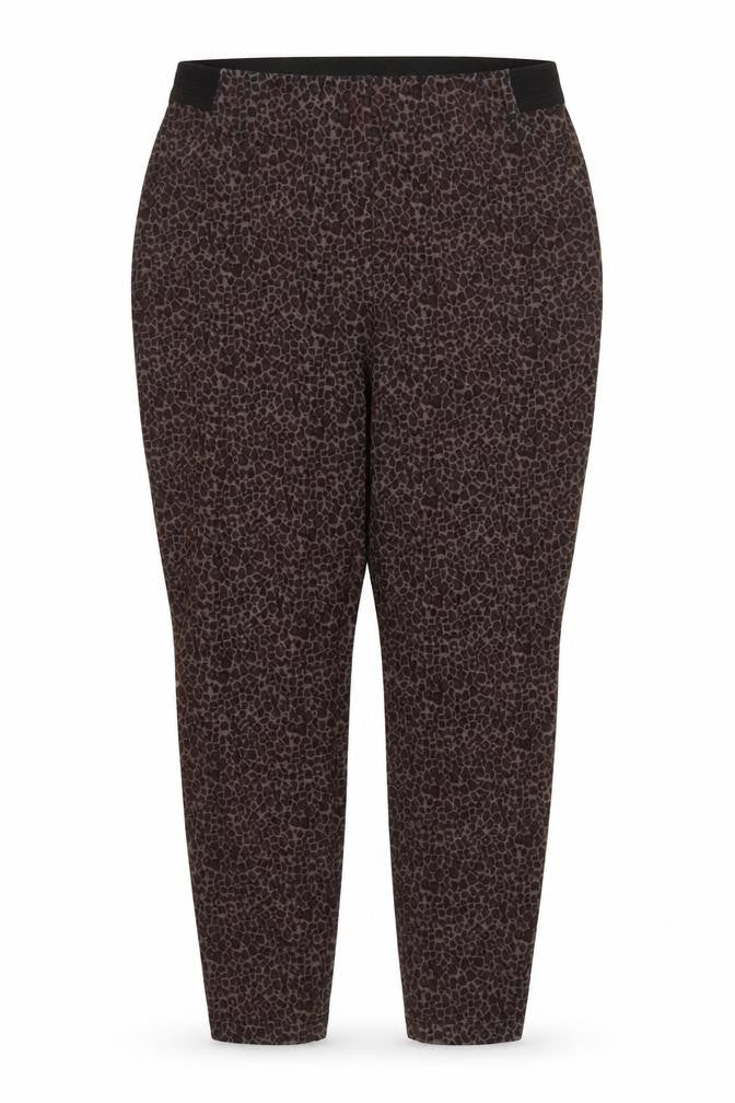 Dunnes Women Brown Animal Print Slim Leg Stretch Leggings M