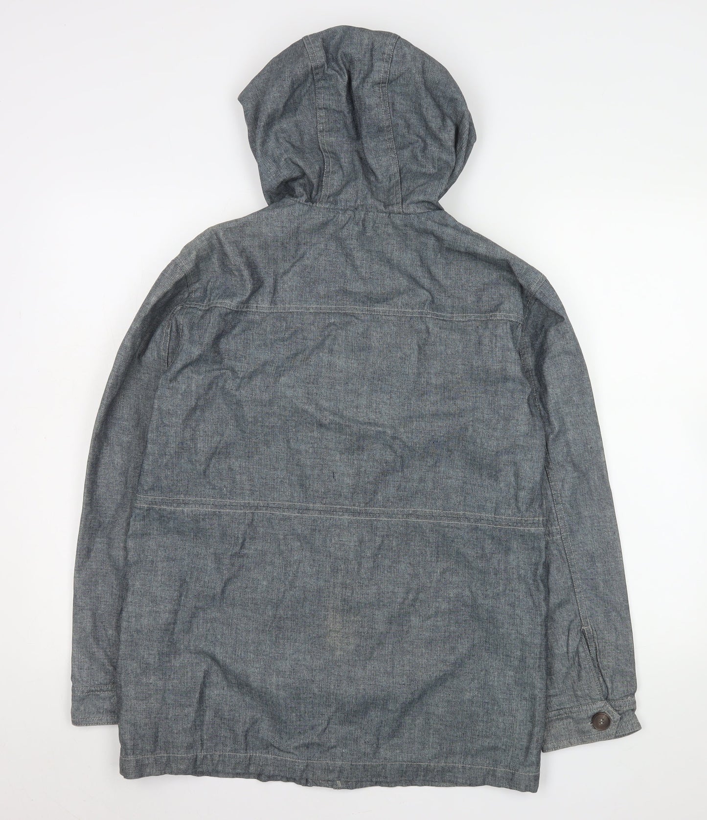 Marks and Spencer Boys Blue Hooded Cotton Parka Coat 13-14 Years