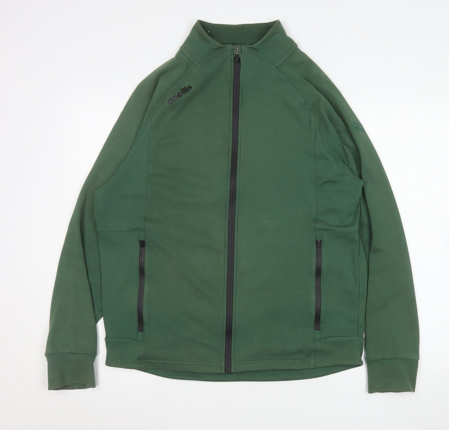 O’Neills Men Green Full Zip Sports Jacket Size L Cotton Blend