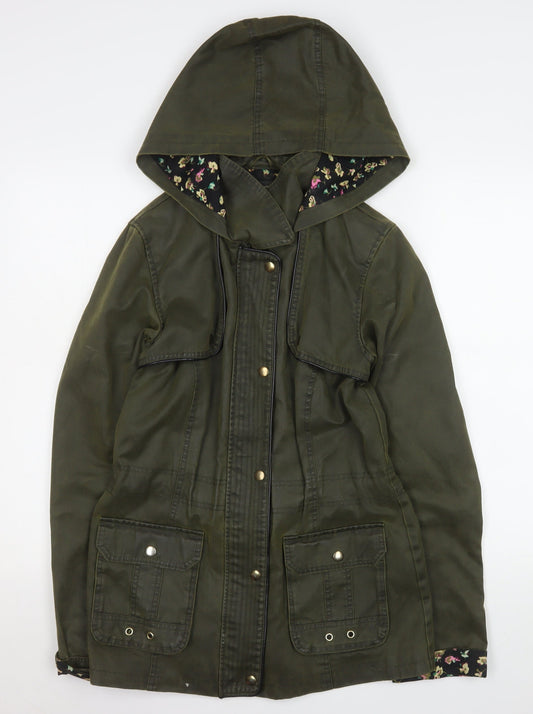 George Women’s Green Hooded Parka Jacket Size 10