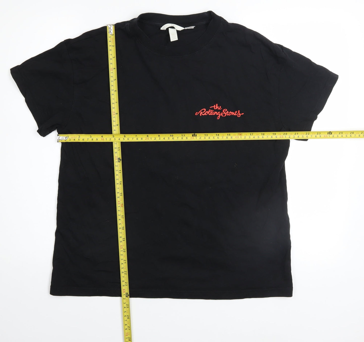 H&M Men's Black Rolling Stones Graphic Rock Band T-Shirt Size S