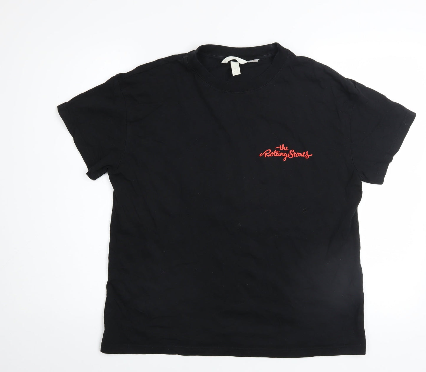 H&M Men's Black Rolling Stones Graphic Rock Band T-Shirt Size S