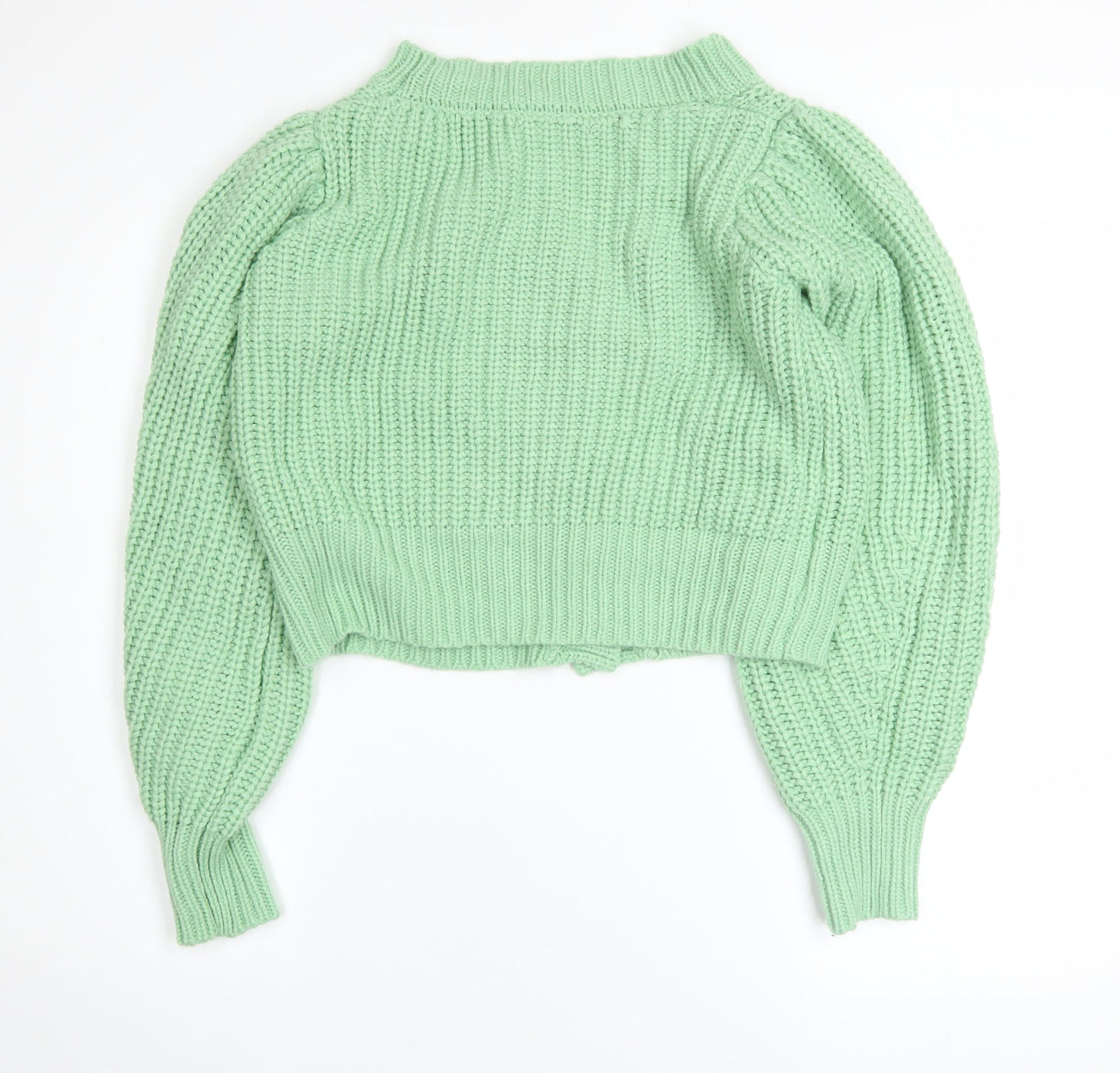 Very Womens Green Chunky Knit Button Cardigan Size 12