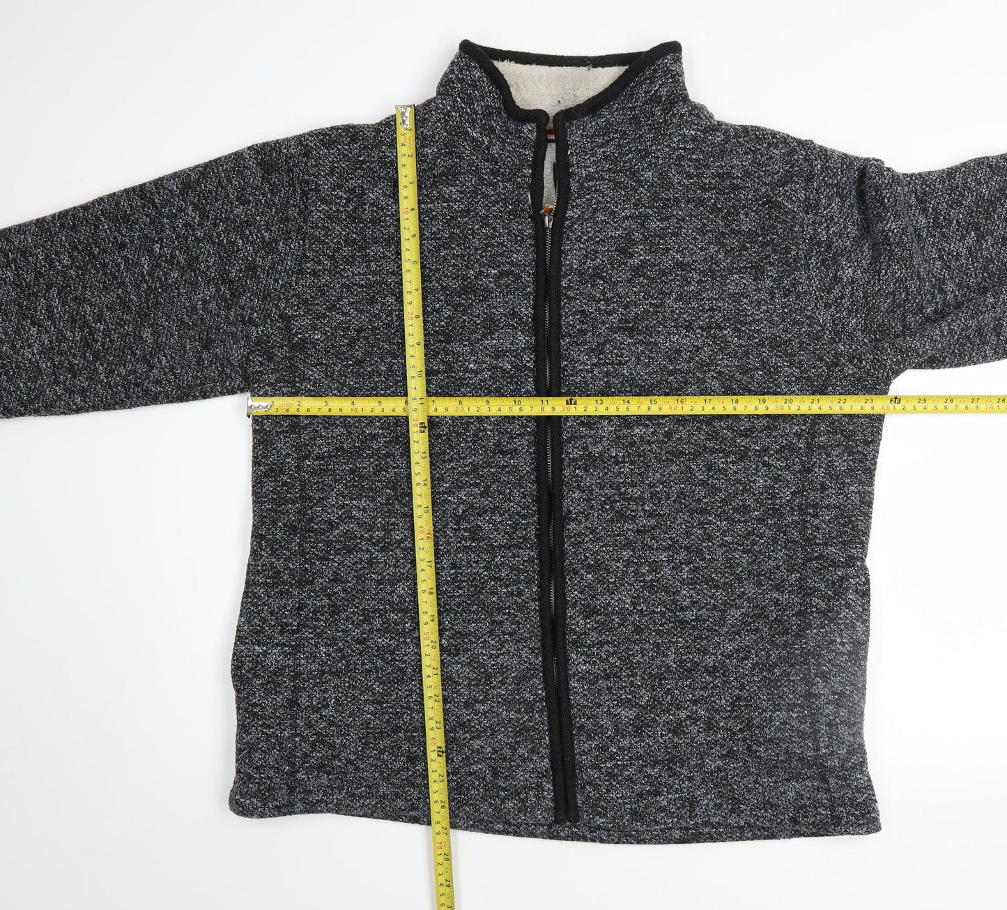 Charles Norton Men's Grey Full Zip Fleece Sweatshirt XL