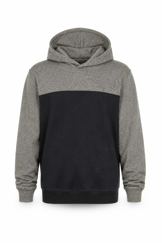 Duke Stardust Boys Grey & Black Pullover Hoodie Size L with Kangaroo Pocket