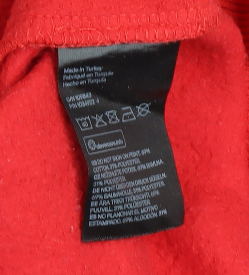 H&M Disney Women's Red Mickey Mouse Holiday Season Sweatshirt XS