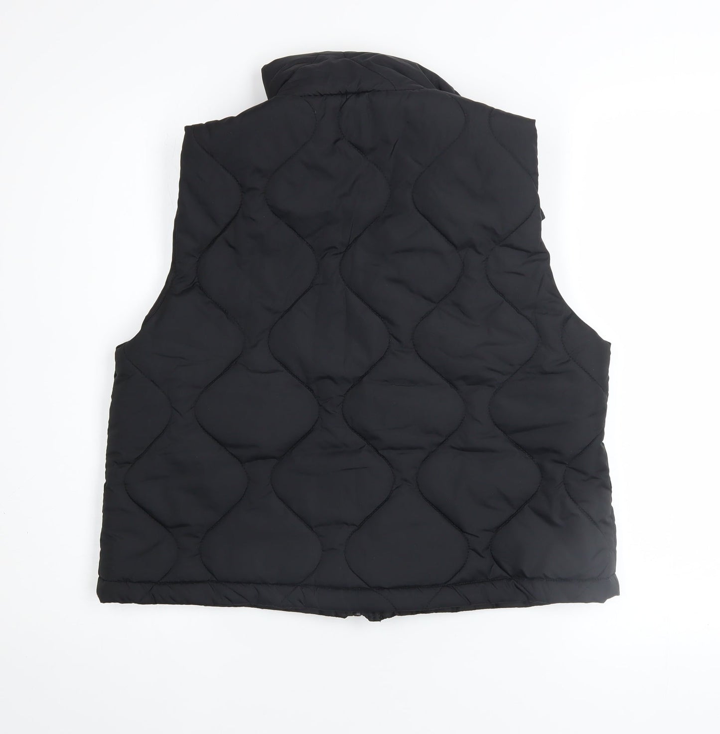 POET ROMANCE Women’s Black Quilted Padded Waistcoat Size 12