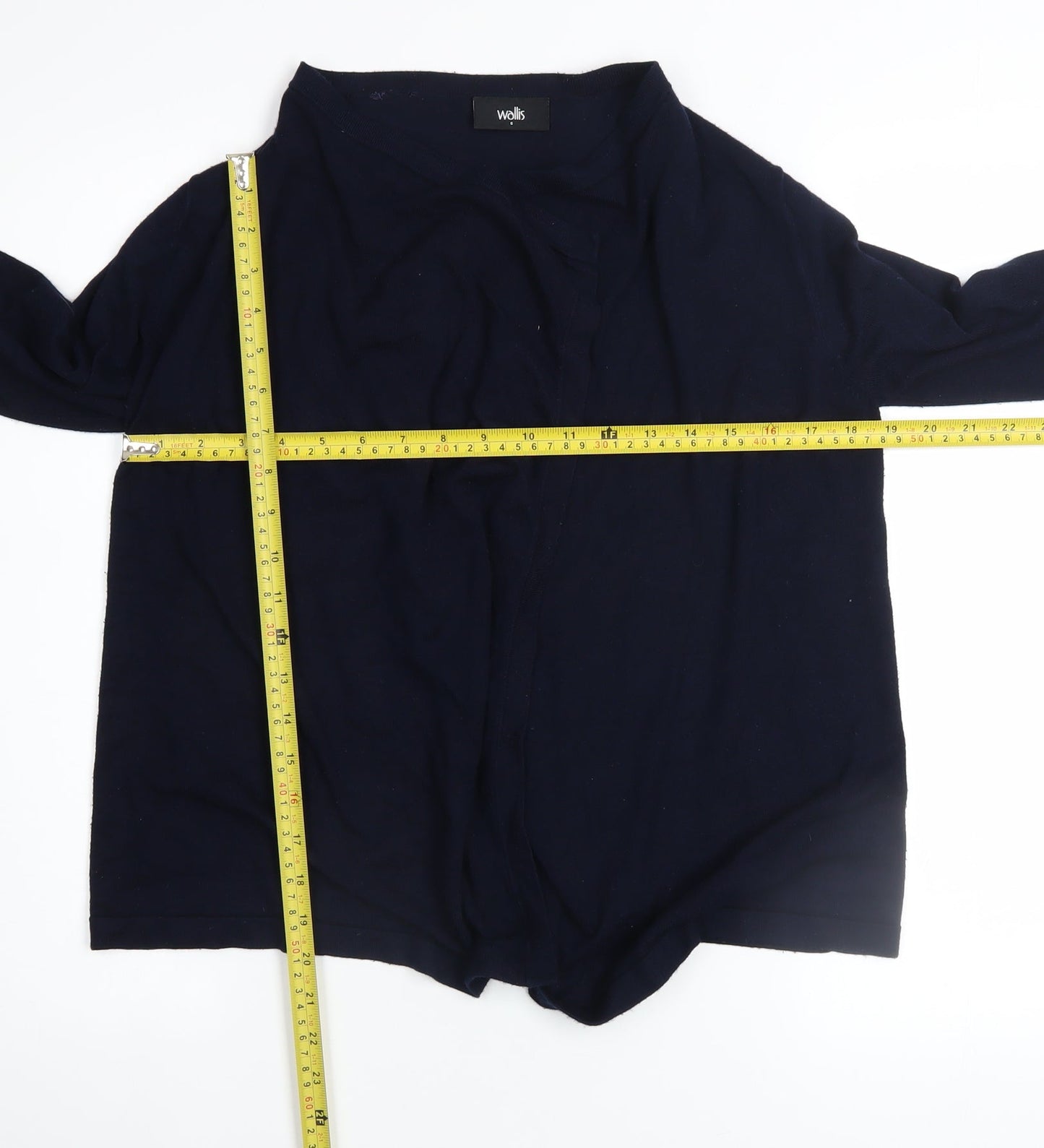 Wallis Women's Black Open Knit Cardigan UK S Regular Fit
