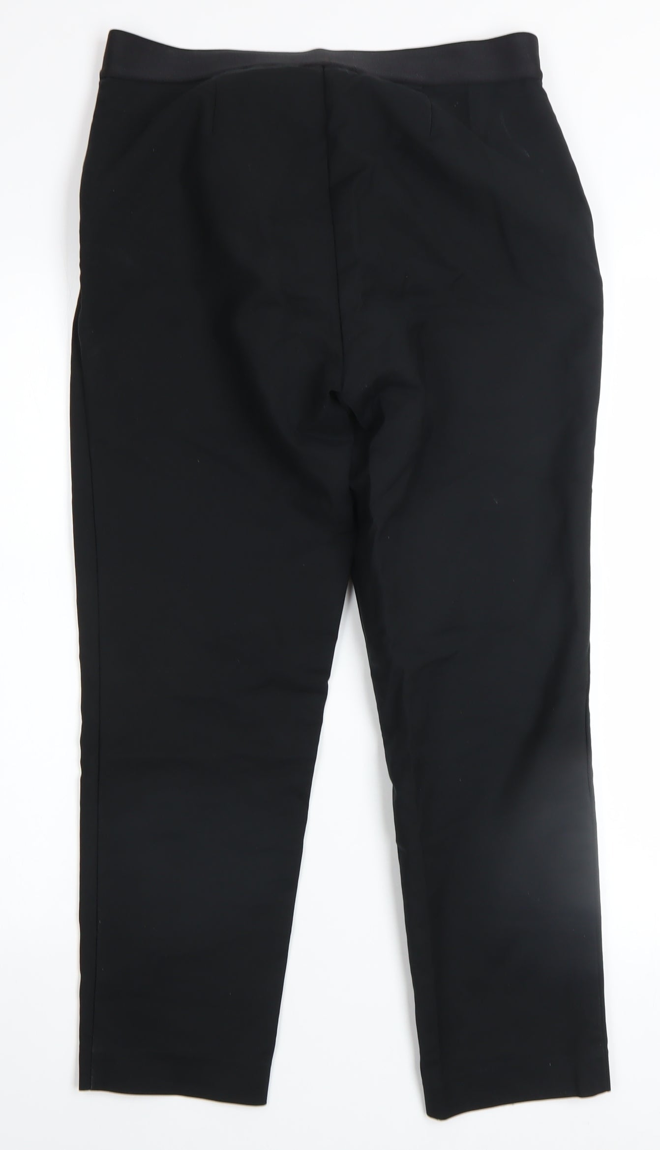 Marks and Spencer Women's Black Slim Fit Twill Trousers Size 10