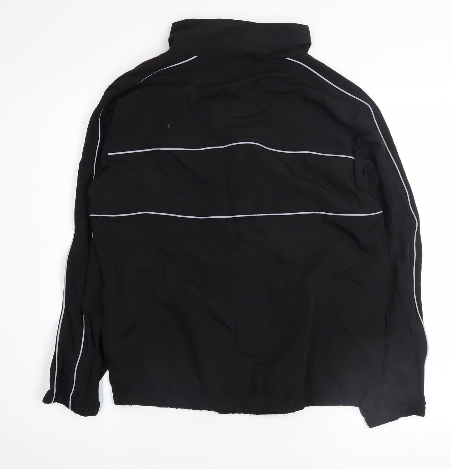 Primark Boys Black 12-13 Years Track Jacket Full Zip Lightweight