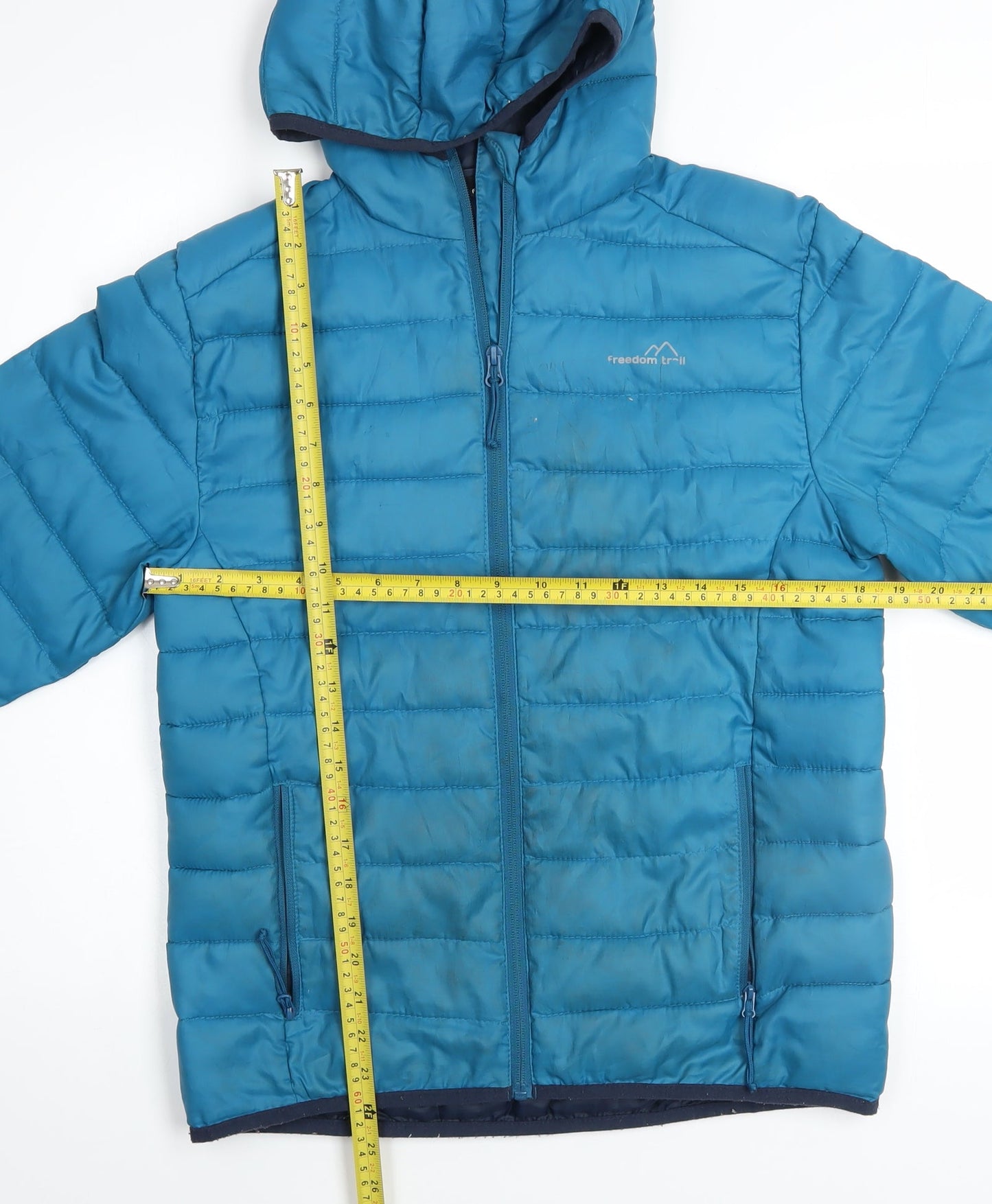 Freedom Trail Boys Blue 11-12 Years Hooded Puffer Jacket