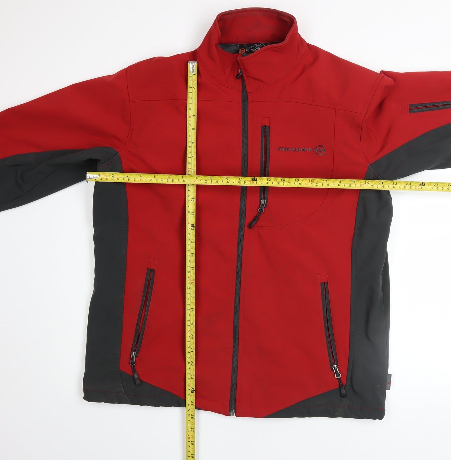 Free Country Men’s Red Soft Shell Windproof Jacket Size M