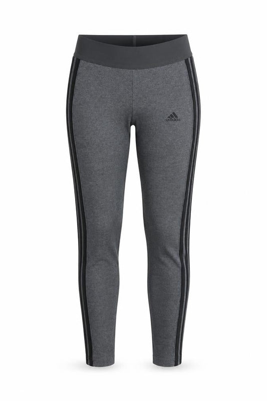 Adidas Womens Grey 2XS Leggings Stretch Cotton Side Stripe Activewear