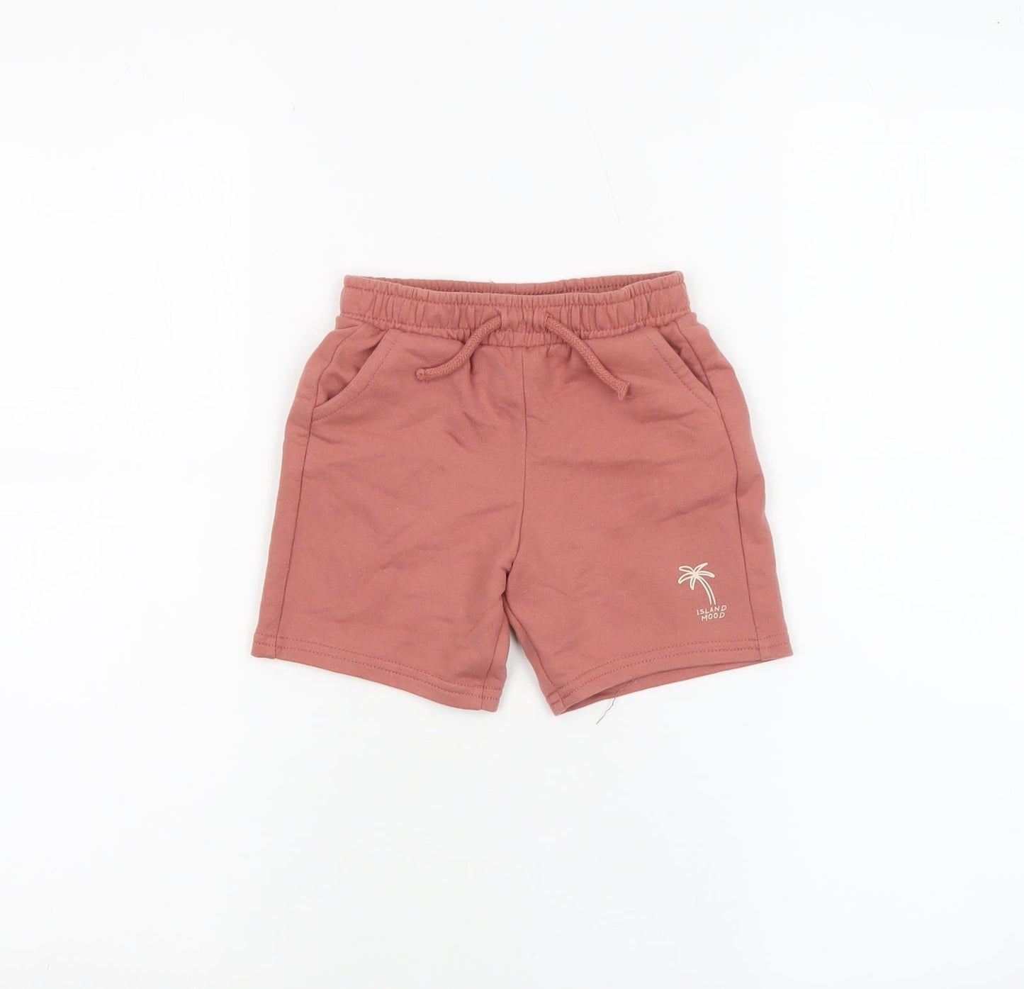 Dunnes Stores Unisex Baby Brown Drawstring Shorts 18-24 Months Cotton Blend