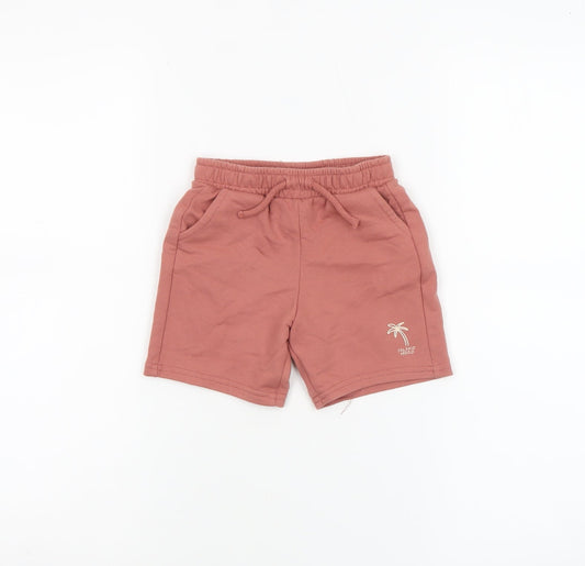 Dunnes Stores Unisex Baby Brown Drawstring Shorts 18-24 Months Cotton Blend