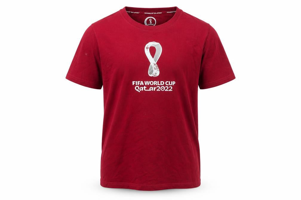 FIFA World Cup Qatar 2022 Boys Red T-Shirt 13-14 Years 100% Cotton