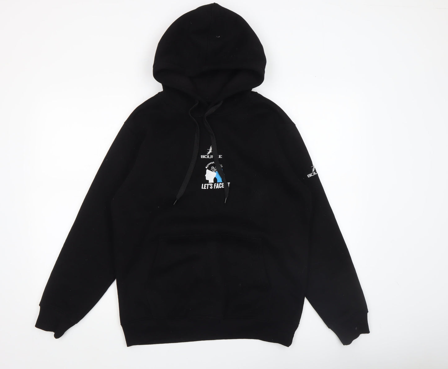 Bourke Men's Black Pullover Hoodie Medium Graphic Sports Sweatshirt