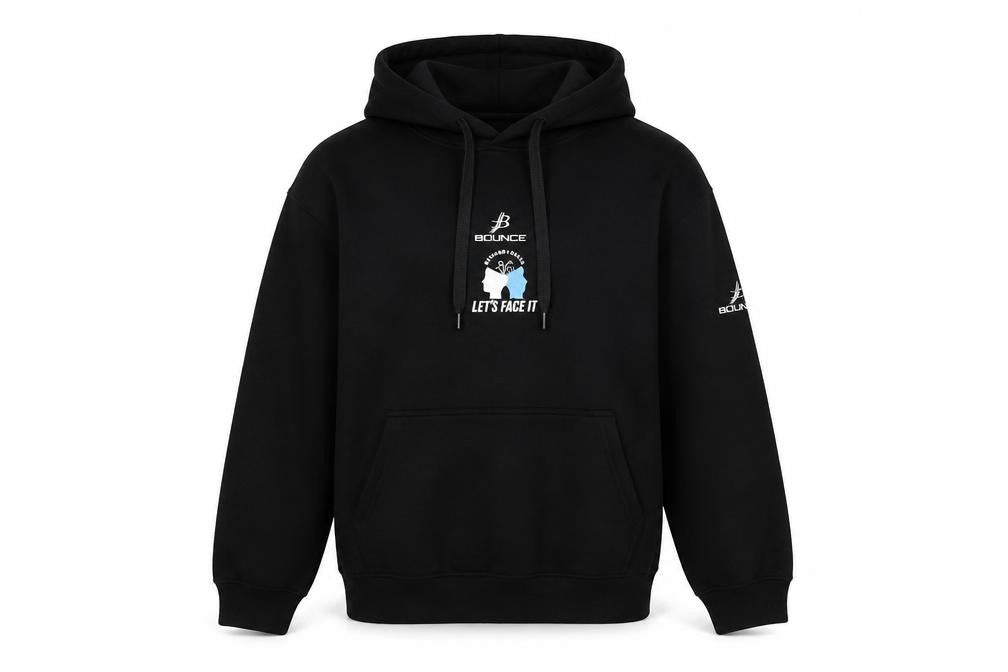 Bourke Men's Black Pullover Hoodie Medium Graphic Sports Sweatshirt