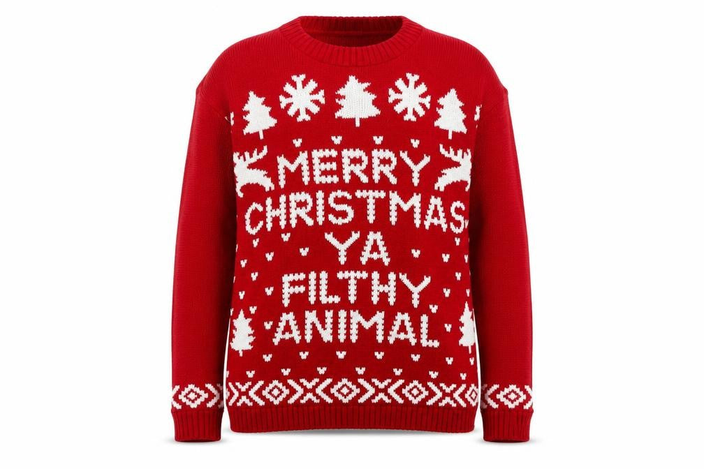Angel Avenue Women's Red Christmas Jumper S/M Acrylic Knit