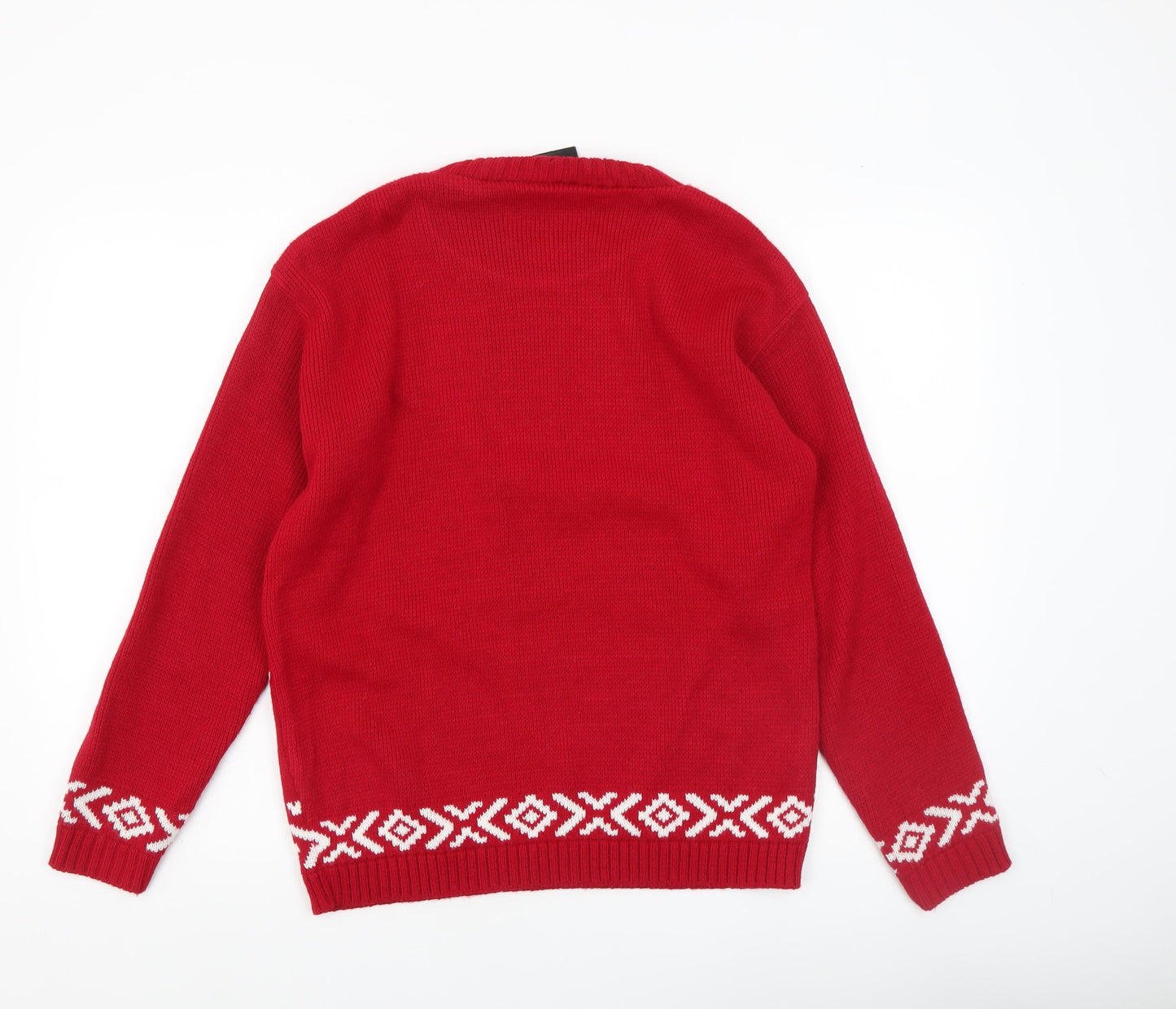 Angel Avenue Women's Red Christmas Jumper S/M Acrylic Knit