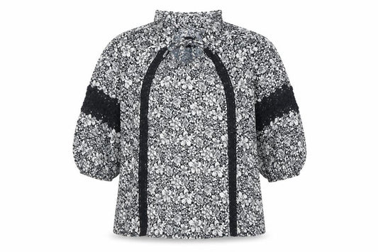 Dorothy Perkins Women's Floral Black Tunic Blouse UK12