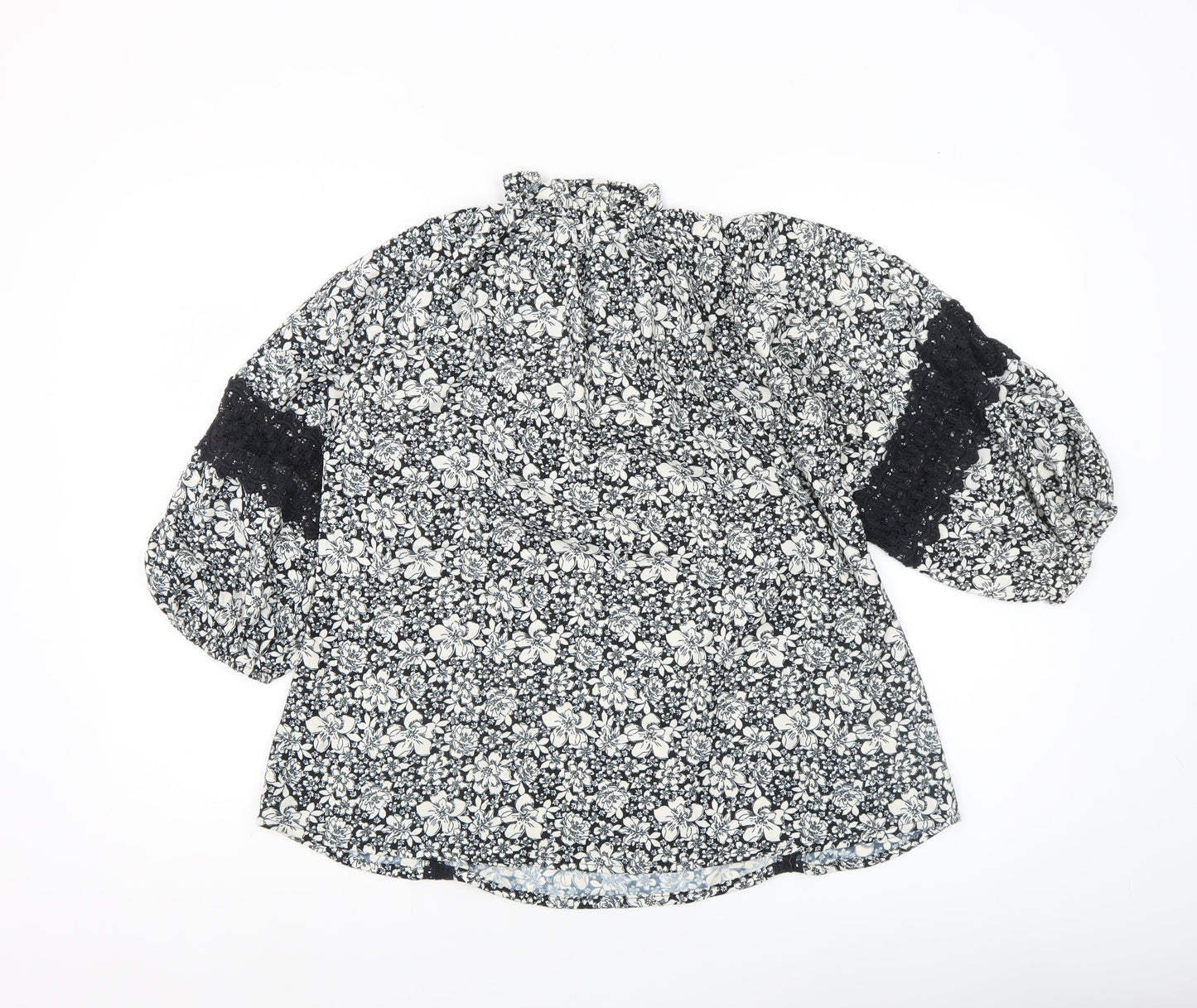 Dorothy Perkins Women's Floral Black Tunic Blouse UK12