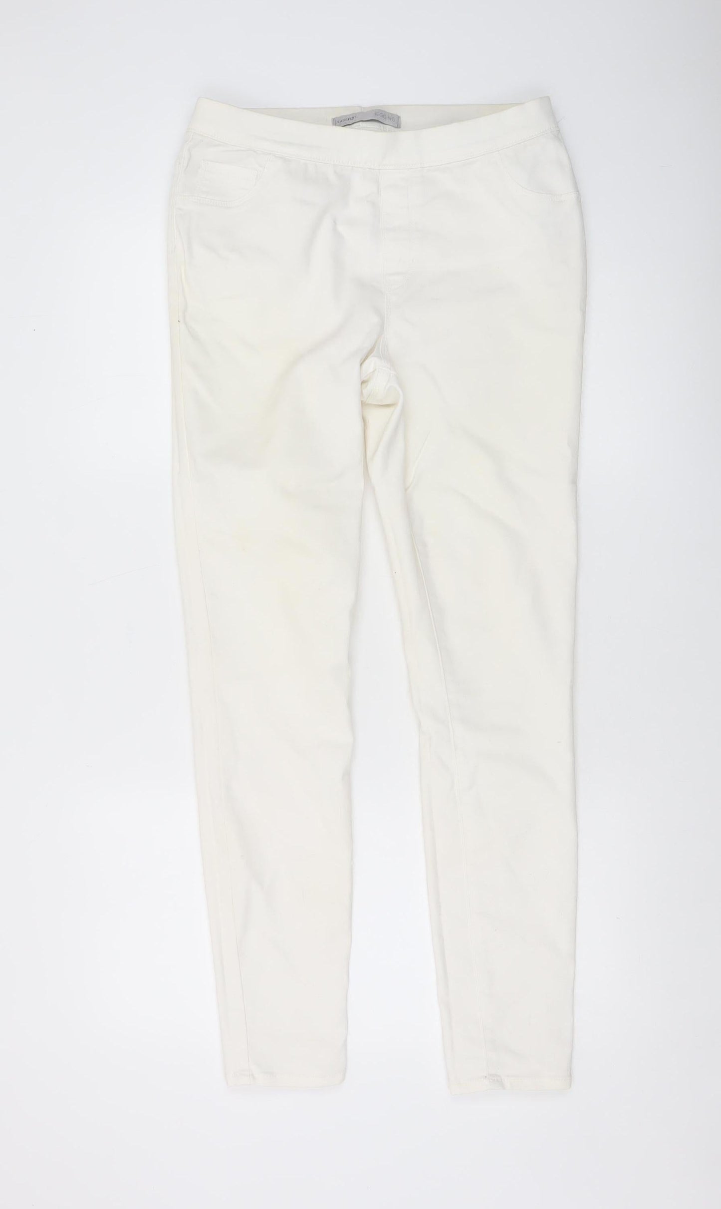 George Women’s Ivory Skinny Stretch Jeans Size 12
