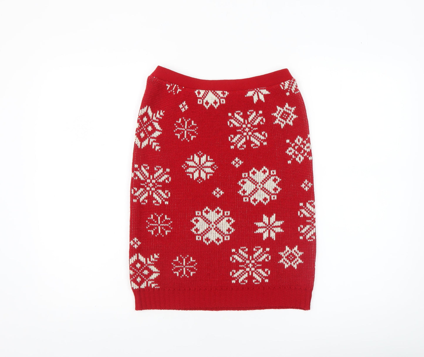 Jeffrey Rogers Womens Red Fair Isle Knit Pencil Skirt Size 10