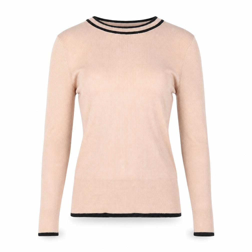 Marks & Spencer Women's Beige Crew Neck Long Sleeve Jumper Size 10