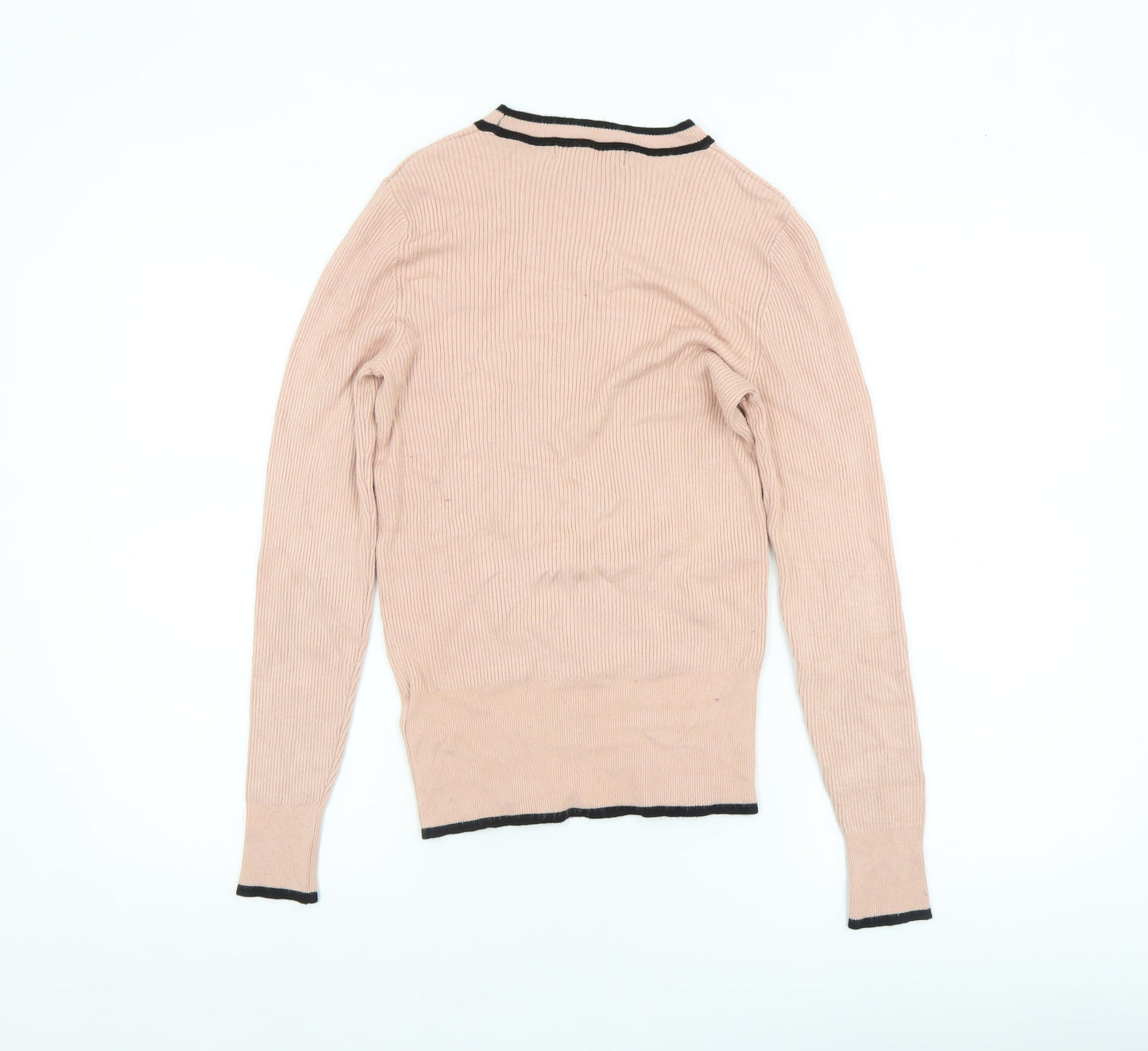 Marks and Spencer Women's Beige Crew Neck Long Sleeve Jumper Size 10