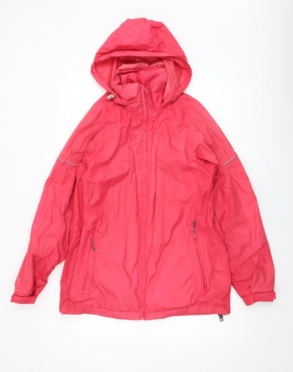 Regatta Womens Pink Waterproof Hooded Rain Jacket Size 12