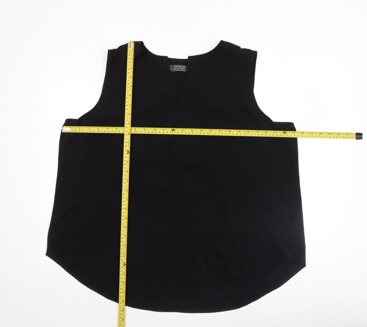Primark Women’s Black XL Sleeveless V-Neck Basic Blouse