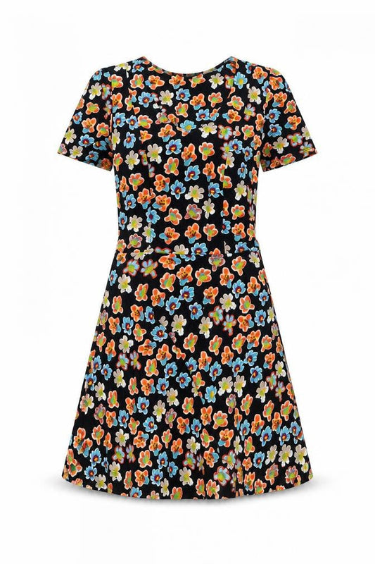 Topshop Women's Multicoloured Floral Fit & Flare Short Dress Size 6