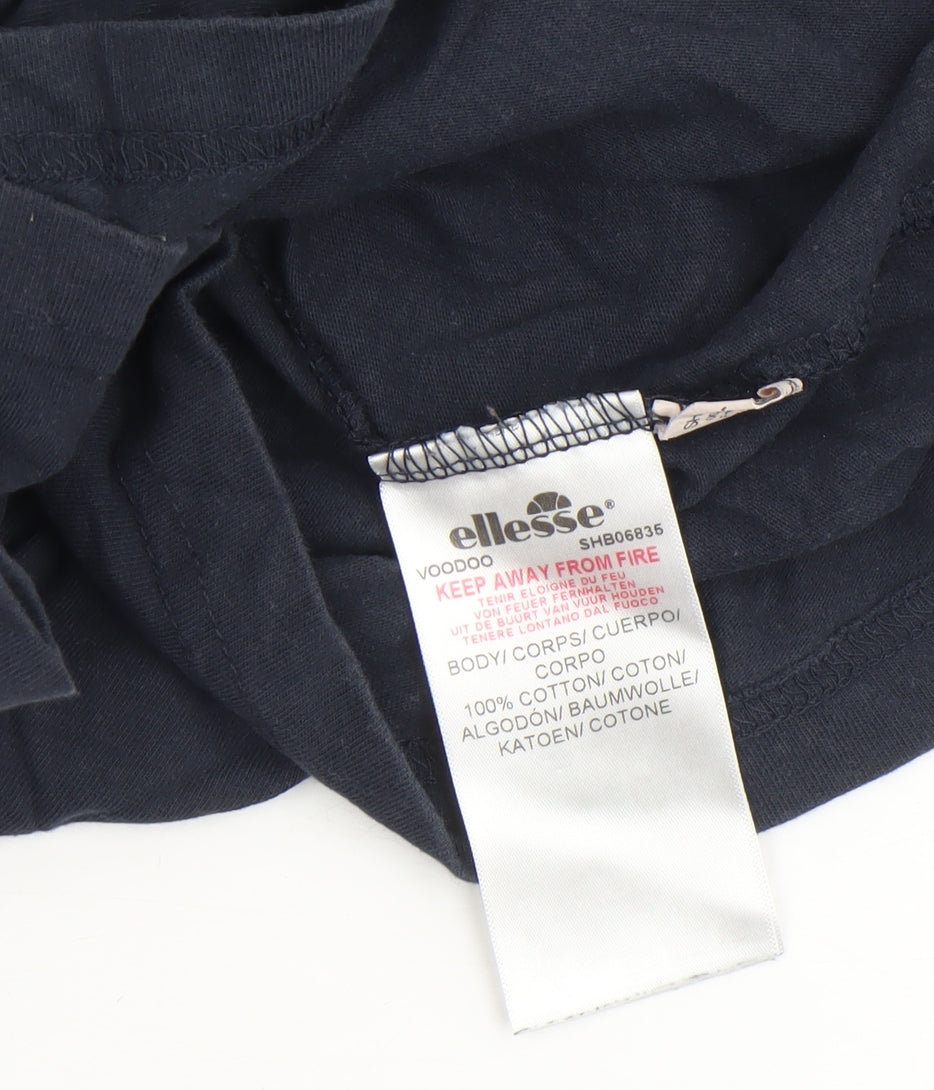 Ellesse Men's Blue XS Crew Neck Cotton Short Sleeve T-Shirt