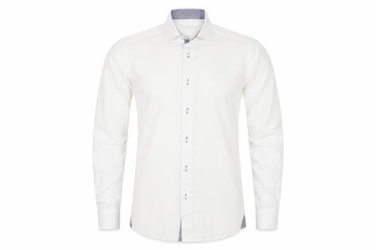 The White Company Men's White Tapered Dress Shirt 15.5/39 Long Sleeve