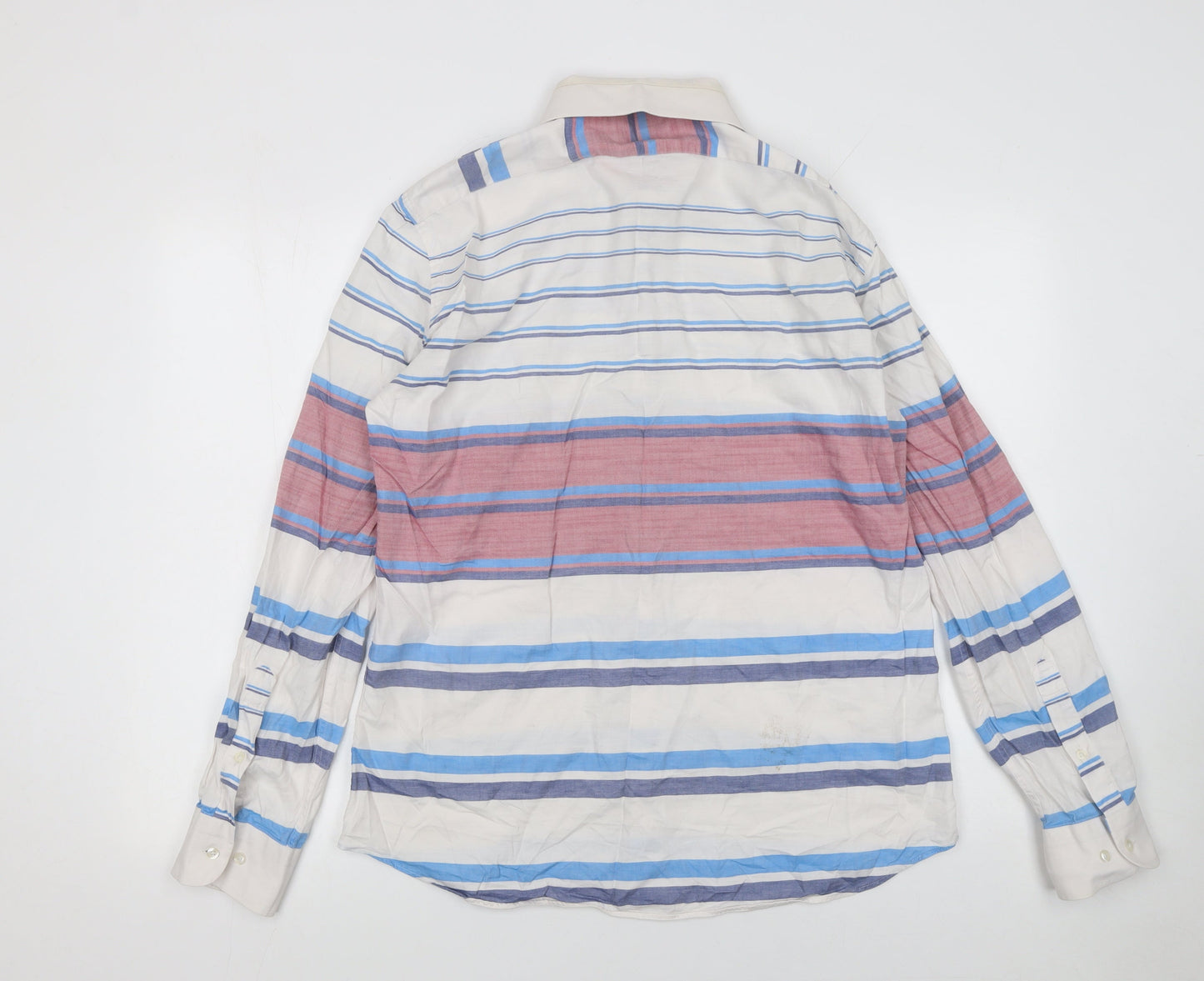 Signature Segrato Men's Multicoloured Slim Fit Striped Cotton Shirt L