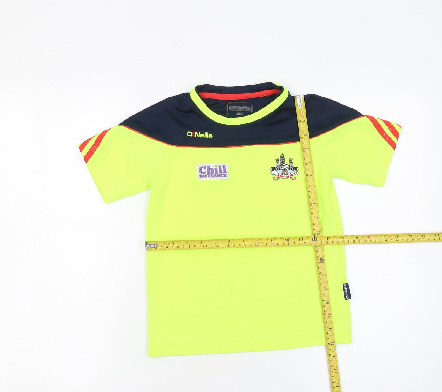 O'Neills Boys Yellow Team Jersey T-Shirt Age 7-8 Years Sports Top