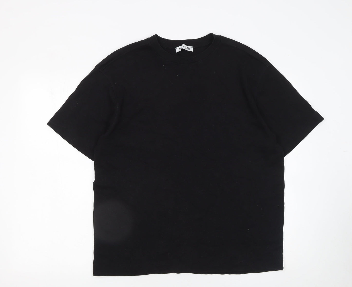 Paul Galvin Men's Black Cotton Crew Neck Short Sleeve T-Shirt Size L
