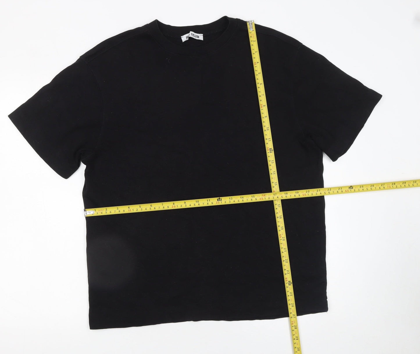 Paul Galvin Men's Black Cotton Crew Neck Short Sleeve T-Shirt Size L